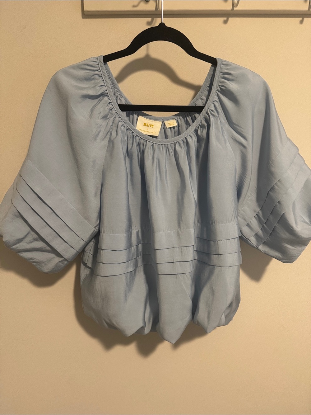 Light Blue Size Small, Women's Bubble Top
